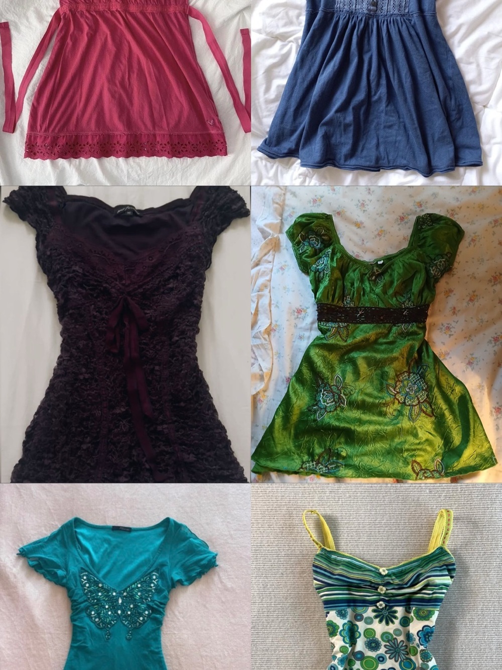 Mixed Women’s Mini Dress Bundle — Green, Teal, Blue, Pink, Purple